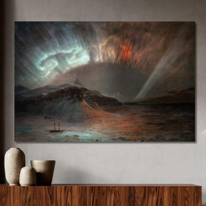 Aurora Boreale Frederic Edwin Church fec1 quadro stampato su tela