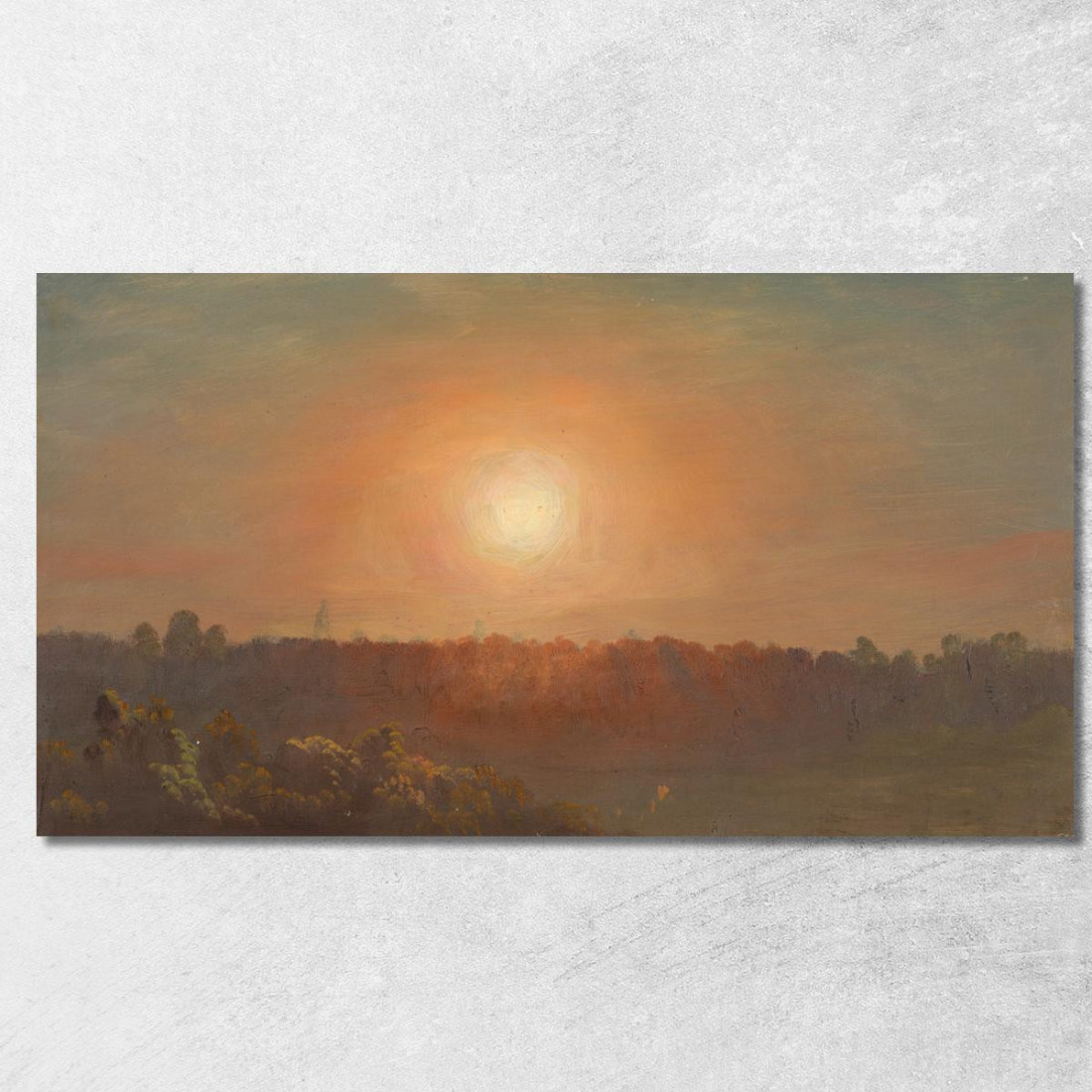 Paesaggio Al Tramonto Frederic Edwin Church fec30 quadro stampato su tela Paesaggio Al Tramonto Frederic Edwin Church fec30 quadro stampato su tela