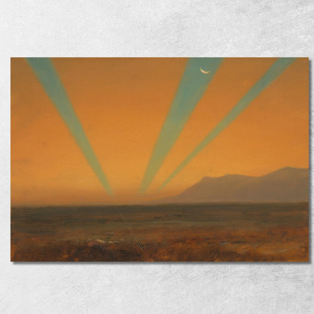 Paesaggio Con Tramonto Frederic Edwin Church fec38 quadro stampato su tela Paesaggio Con Tramonto Frederic Edwin Church fec38 quadro stampato su tela