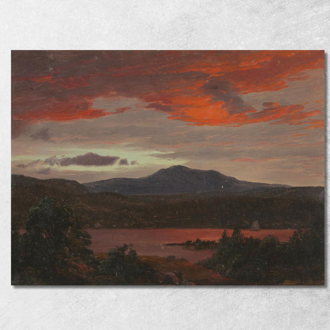 Monte Katahdin Dal Lago Katahdin Maine Frederic Edwin Church fec46 quadro stampato su tela Monte Katahdin Dal Lago Katahdin Maine Frederic Edwin Church fec46 quadro stampato su tela