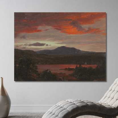 Monte Katahdin Dal Lago Katahdin Maine Frederic Edwin Church fec46 quadro stampato su tela
