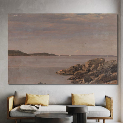 Isola Di Mount Desert Costa Del Maine Frederic Edwin Church fec52 quadro stampato su tela