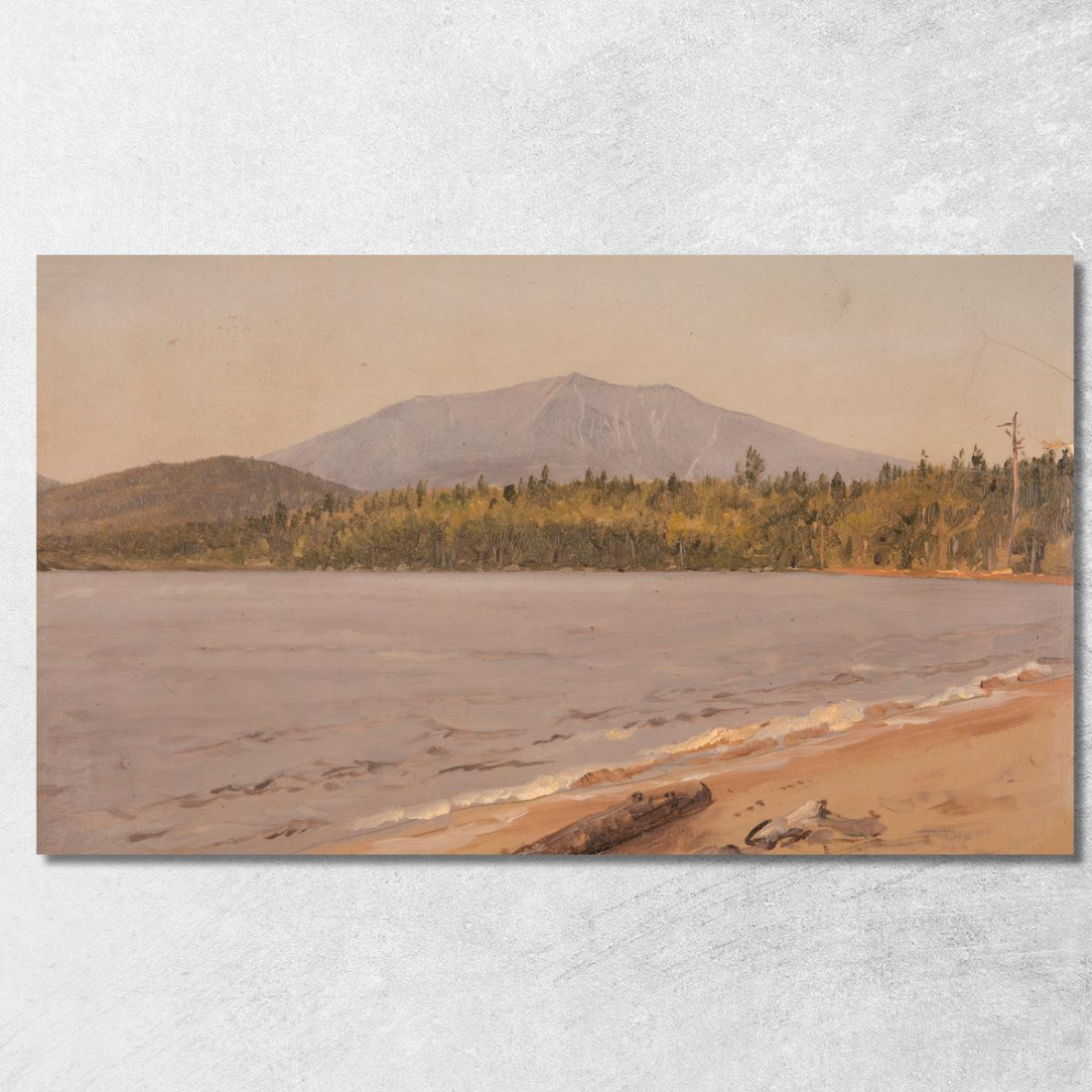 Monte Katahdin Da Togue Pond 4 Frederic Edwin Church fec55 quadro stampato su tela Monte Katahdin Da Togue Pond 4 Frederic Edwin Church fec55 quadro stampato su tela