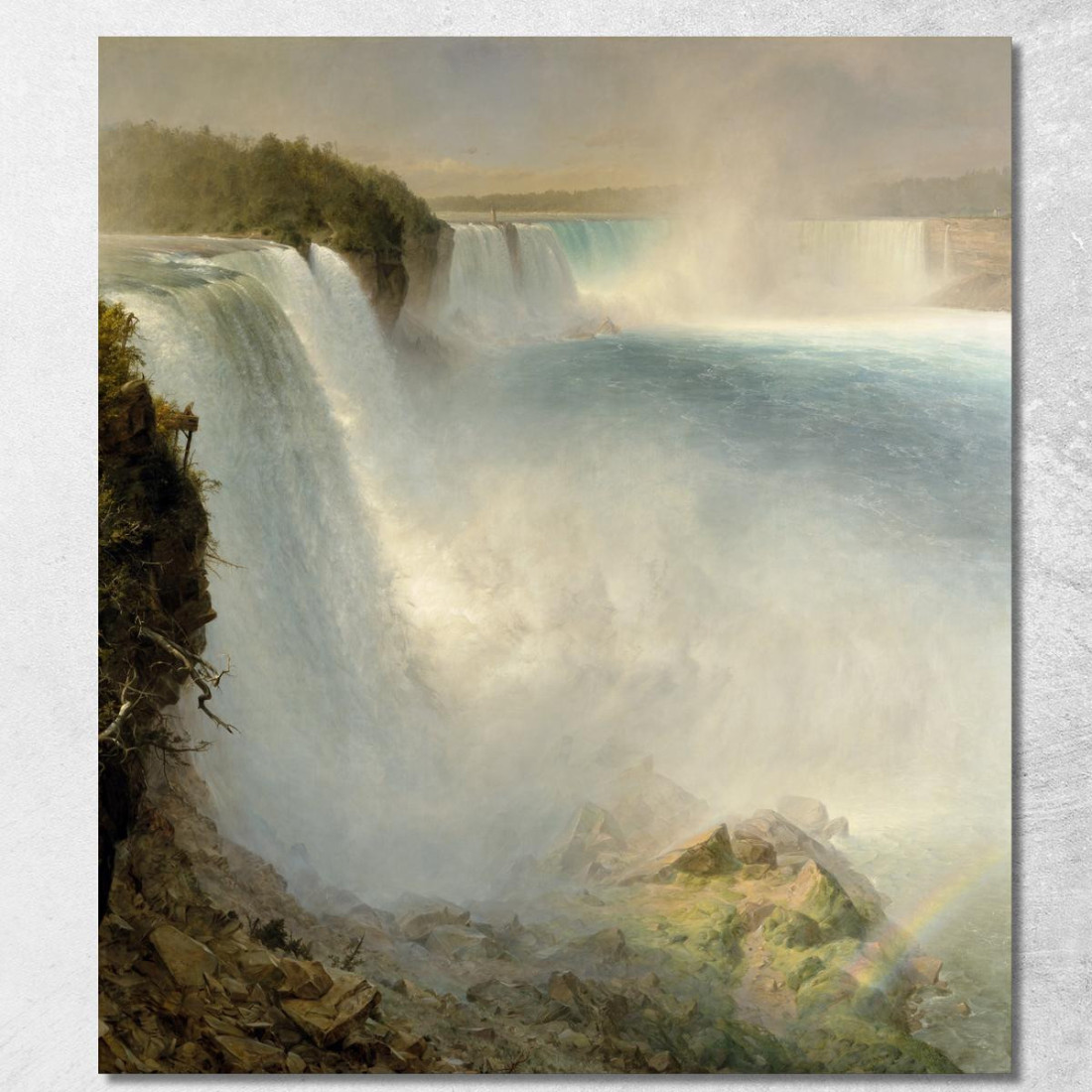 Cascate Del Niagara Dal Lato Americano Frederic Edwin Church fec58 quadro stampato su tela Cascate Del Niagara Dal Lato Americano Frederic Edwin Church fec58 quadro stampato su tela