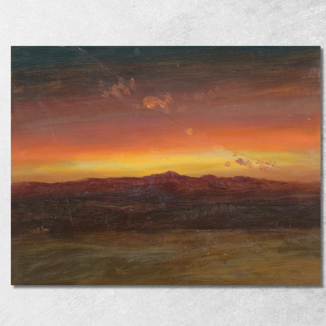 Tramonto 5 Frederic Edwin Church fec83 quadro stampato su tela Tramonto 5 Frederic Edwin Church fec83 quadro stampato su tela