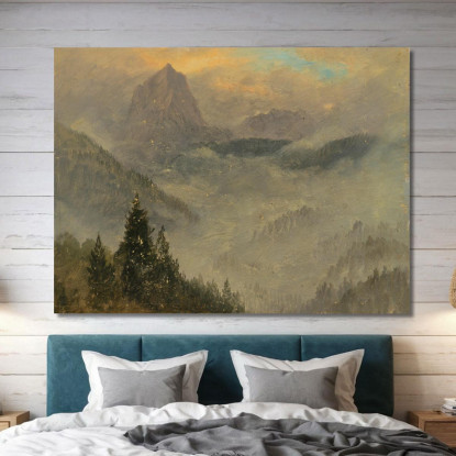 L'Hochkalter Vicino A Berchtesgaden Frederic Edwin Church fec104 quadro stampato su tela