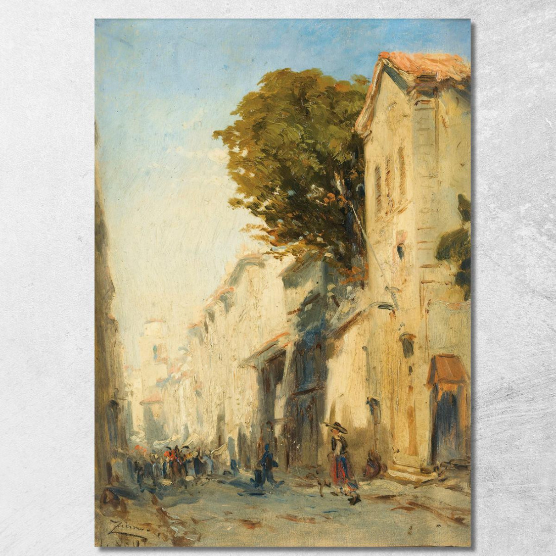 Una Strada A Martigues Félix Ziem fzm2 quadro stampato su tela Una Strada A Martigues Félix Ziem fzm2 quadro stampato su tela