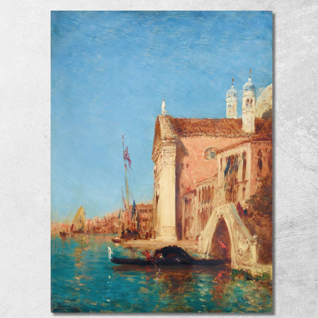 Chiesa Dei Gesuati Venezia Félix Ziem fzm17 quadro stampato su tela Chiesa Dei Gesuati Venezia Félix Ziem fzm17 quadro stampato su tela