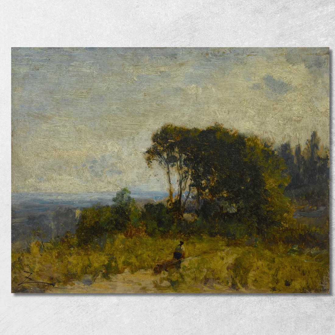 Dintorni Di Barbizon Félix Ziem fzm28 quadro stampato su tela Dintorni Di Barbizon Félix Ziem fzm28 quadro stampato su tela