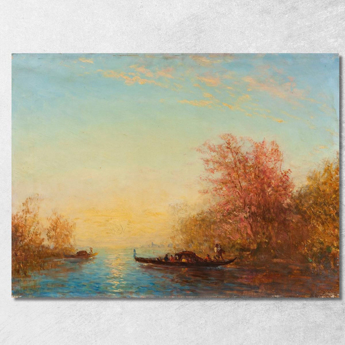 Fusine Dintorni Di Venezia Félix Ziem fzm36 quadro stampato su tela Fusine Dintorni Di Venezia Félix Ziem fzm36 quadro stampato su tela