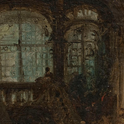 Festa In Un Palazzo A Napoli Félix Ziem fzm37 quadro stampato su tela