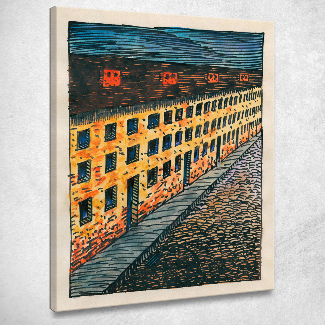 Composizione Del Marciapiede E Del Prato Xvi Karl Wiener kwn263 quadro stampato su tela Composizione Del Marciapiede E Del Prato Xvi Karl Wiener kwn263 quadro stampato su tela