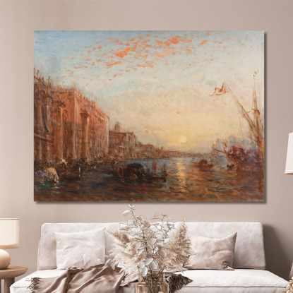 Inondazione A Venezia Félix Ziem fzm45 quadro stampato su tela
