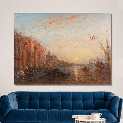 Inondazione A Venezia Félix Ziem fzm45 quadro stampato su tela