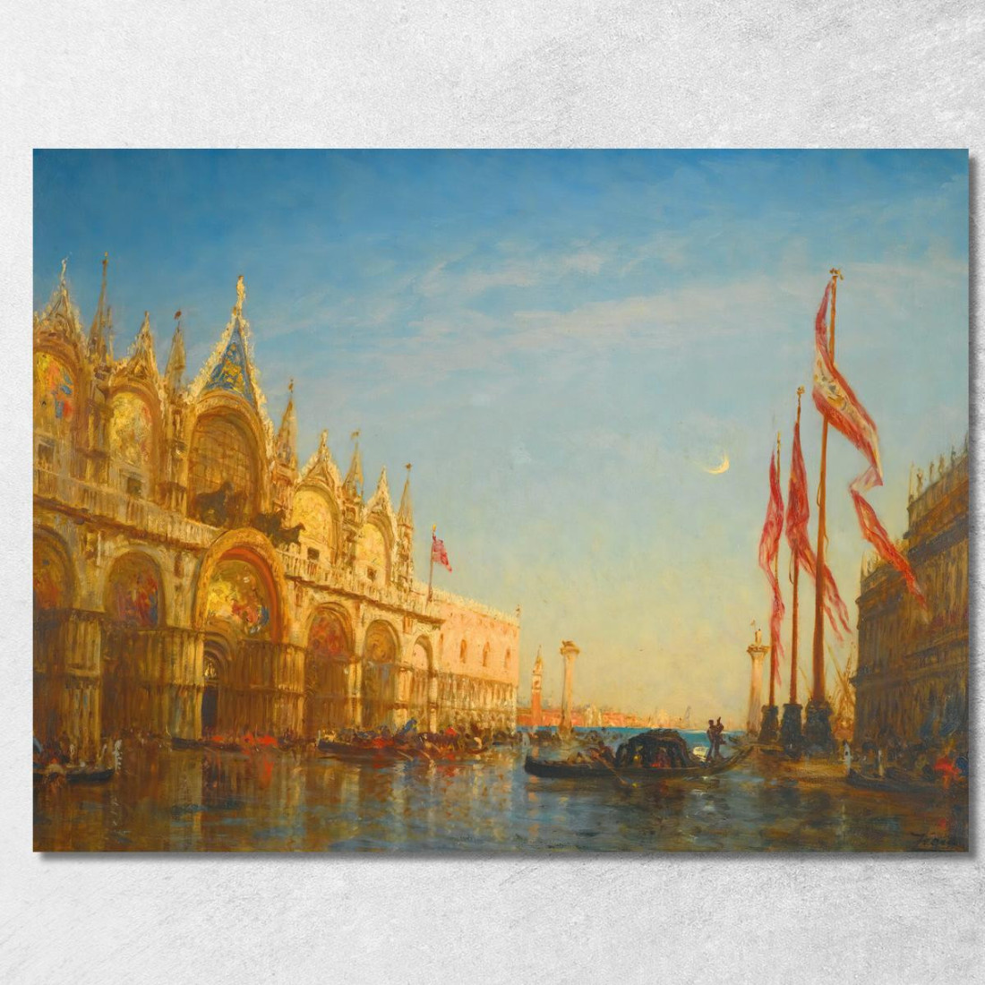 Inondazioni In Piazza San Marco Venezia Félix Ziem fzm46 quadro stampato su tela Inondazioni In Piazza San Marco Venezia Félix Ziem fzm46 quadro stampato su tela