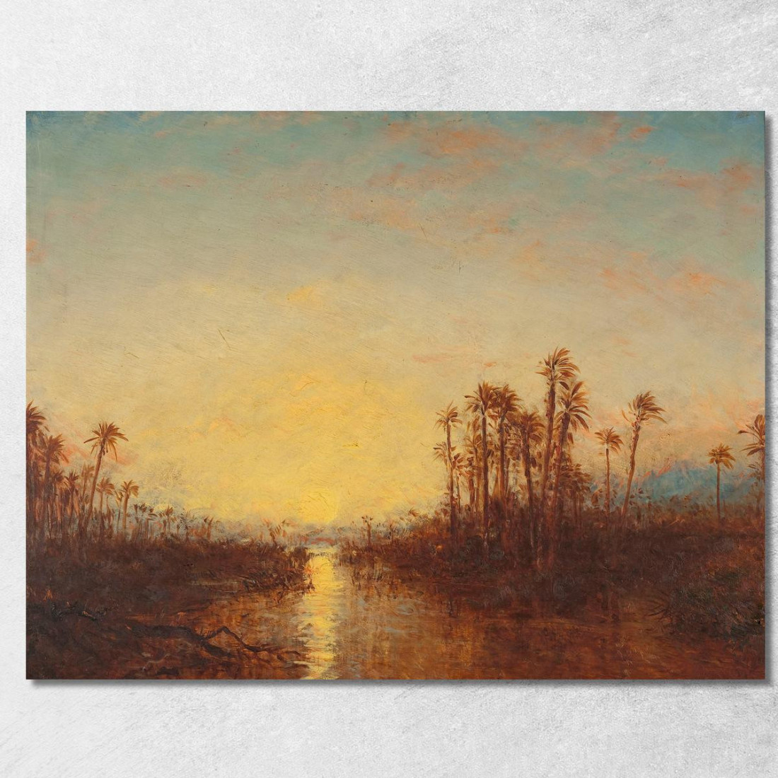 Khartoum Tramonto Félix Ziem fzm48 quadro stampato su tela Khartoum Tramonto Félix Ziem fzm48 quadro stampato su tela