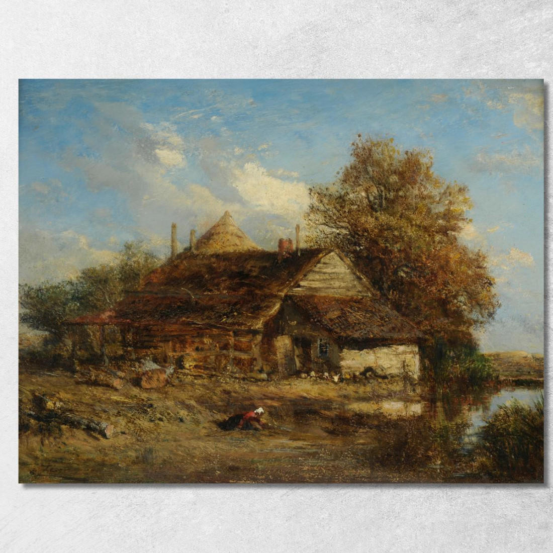 La Casetta Di Campagna 2 Félix Ziem fzm51 quadro stampato su tela La Casetta Di Campagna 2 Félix Ziem fzm51 quadro stampato su tela