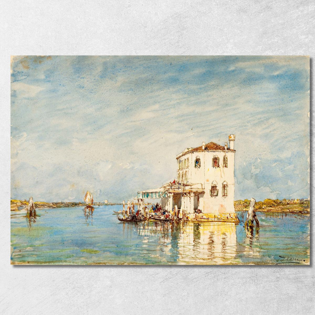 La Dogana A Venezia Félix Ziem fzm53 quadro stampato su tela La Dogana A Venezia Félix Ziem fzm53 quadro stampato su tela