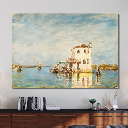 La Dogana A Venezia Félix Ziem fzm53 quadro stampato su tela