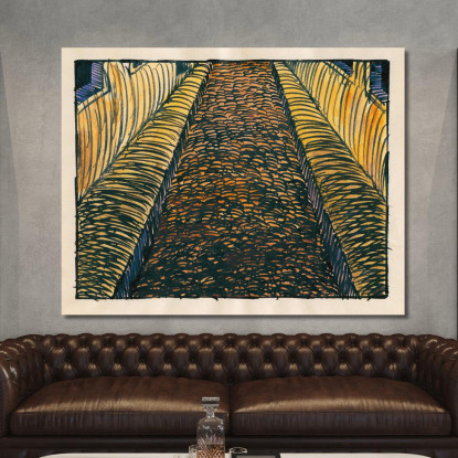 Composizione Del Marciapiede E Del Prato Xviii Karl Wiener kwn265 quadro stampato su tela