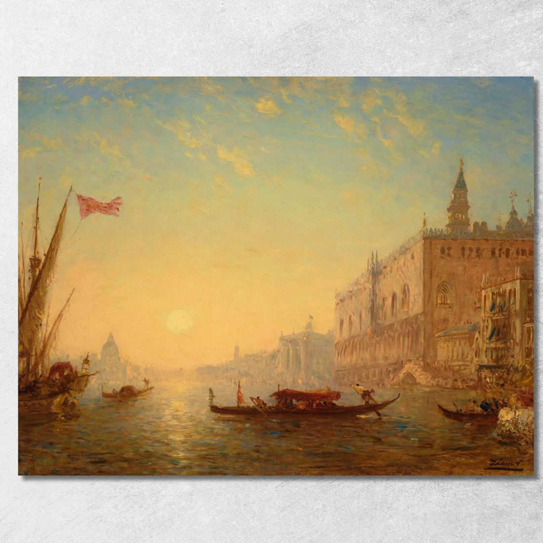 Il Bacino Visto Dalla Riva Degli Schiavoni Félix Ziem fzm62 quadro stampato su tela Il Bacino Visto Dalla Riva Degli Schiavoni Félix Ziem fzm62 quadro stampato su tela