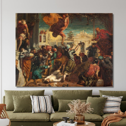 Il Miracolo Dello Schiavo Copia Da Tintoretto O Il Martirio Di San Marco Félix Ziem fzm68 quadro stampato su tela