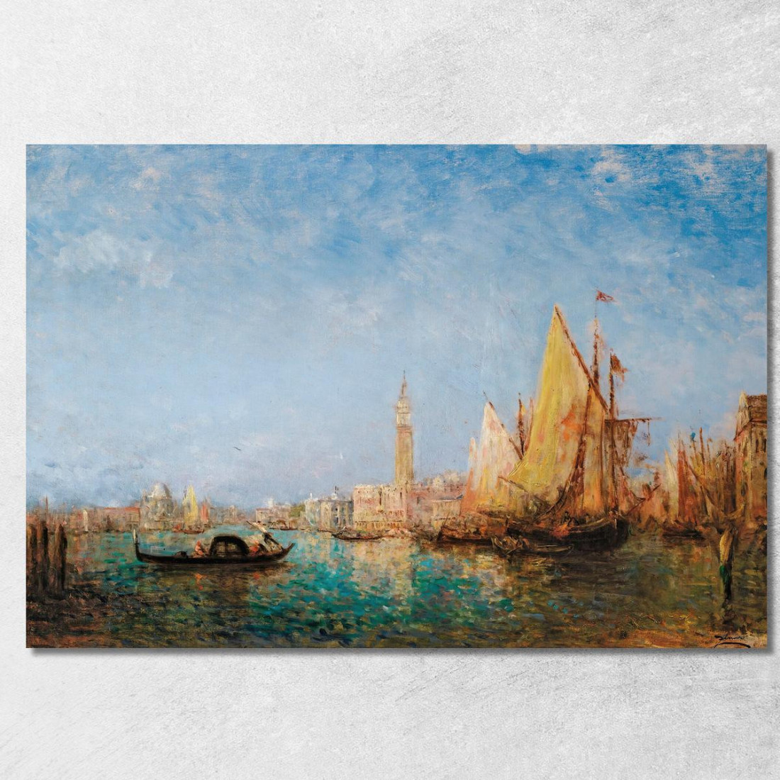 Il Palazzo Ducale Di Venezia Félix Ziem fzm70 quadro stampato su tela Il Palazzo Ducale Di Venezia Félix Ziem fzm70 quadro stampato su tela