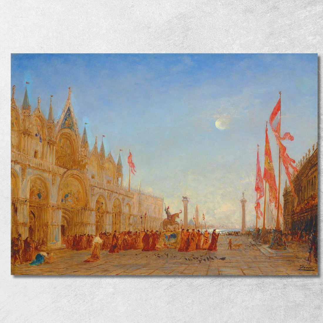 Il Trionfo Di San Giorgio Maggiore Félix Ziem fzm75 quadro stampato su tela Il Trionfo Di San Giorgio Maggiore Félix Ziem fzm75 quadro stampato su tela