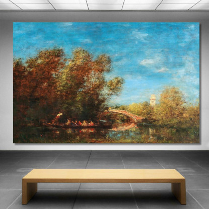 I Giardini Di Venezia Félix Ziem fzm80 quadro stampato su tela