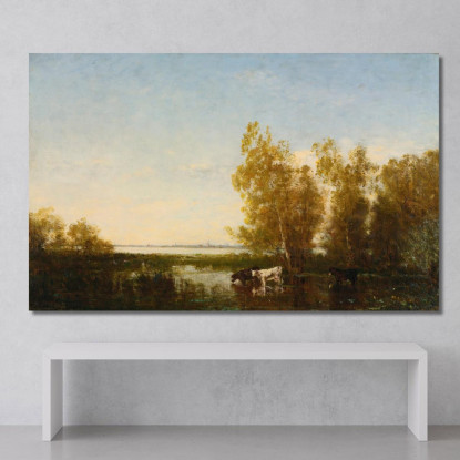 Paesaggio Olandese Félix Ziem fzm99 quadro stampato su tela
