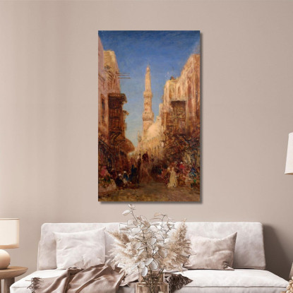 Strada Del Vecchio Cairo Félix Ziem fzm109 quadro stampato su tela
