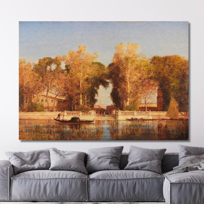 I Giardini Francesi A Venezia Félix Ziem fzm122 quadro stampato su tela
