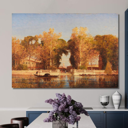 I Giardini Francesi A Venezia Félix Ziem fzm122 quadro stampato su tela