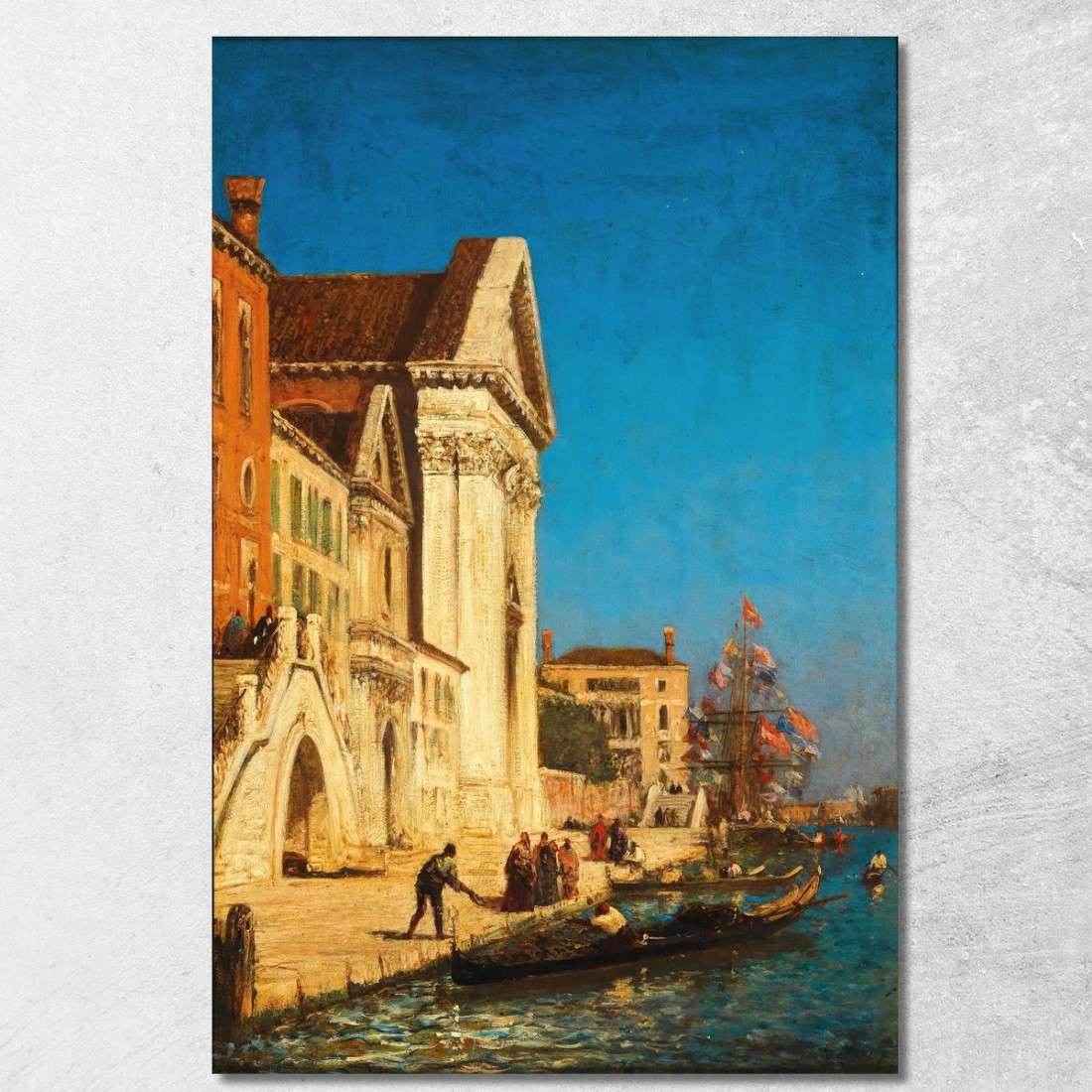 Venezia Canale Della Giudecca Vicino Alla Chiesa Di Santa Maria Del Rosario Félix Ziem fzm132 quadro stampato su tela Venezia Canale Della Giudecca Vicino Alla Chiesa Di Santa Maria Del Rosario Félix Ziem fzm132 quadro stampato su tela