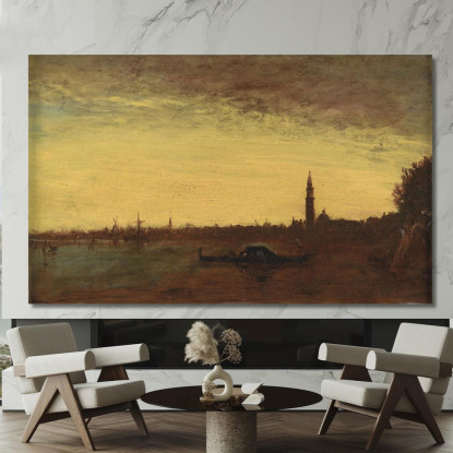 Venezia Al Crepuscolo Félix Ziem fzm138 quadro stampato su tela