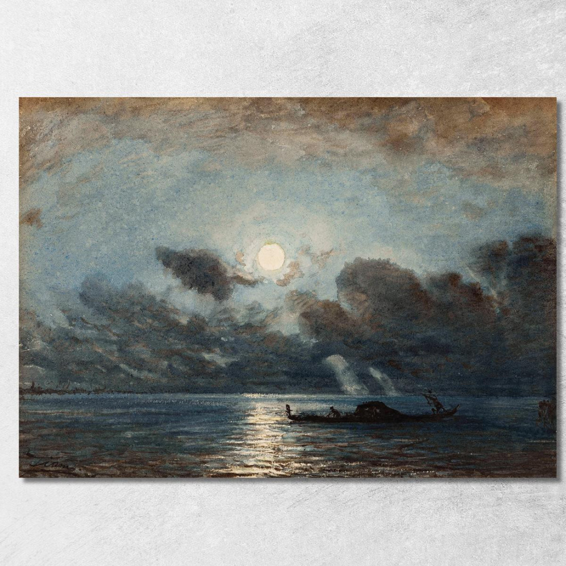 Venezia Chiaro Di Luna Félix Ziem fzm140 quadro stampato su tela Venezia Chiaro Di Luna Félix Ziem fzm140 quadro stampato su tela