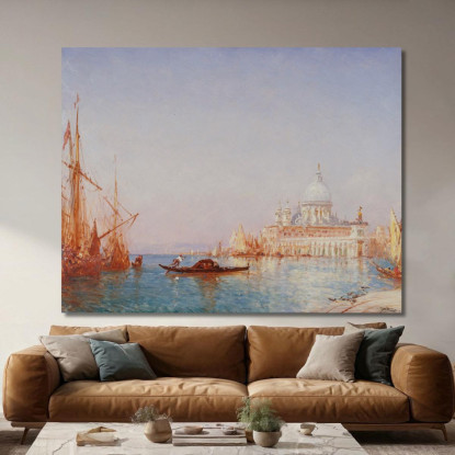 Venezia La Salute. Effetto Del Mattino Félix Ziem fzm143 quadro stampato su tela