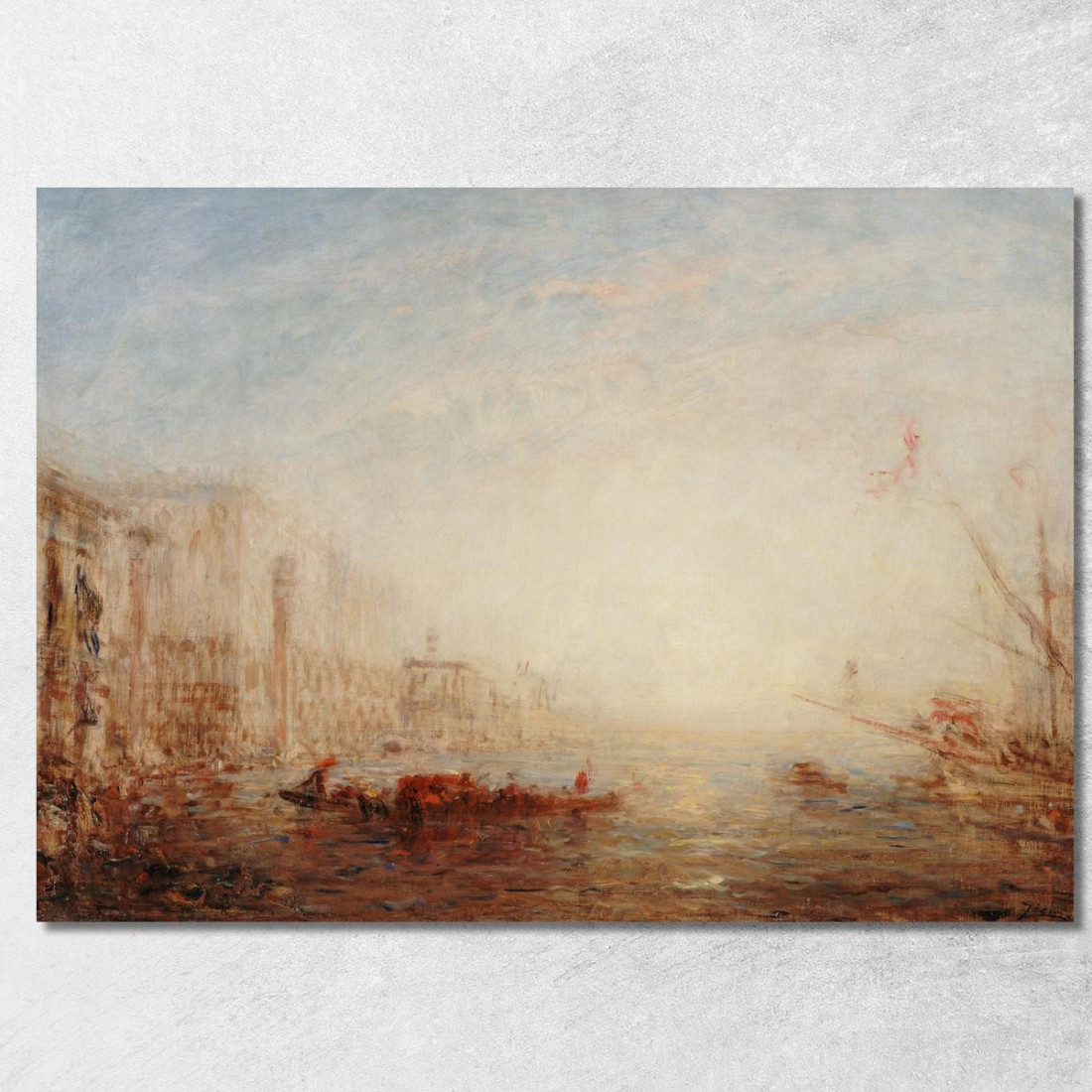 Venezia Il Canal Grande All'Alba Félix Ziem fzm145 quadro stampato su tela Venezia Il Canal Grande All'Alba Félix Ziem fzm145 quadro stampato su tela