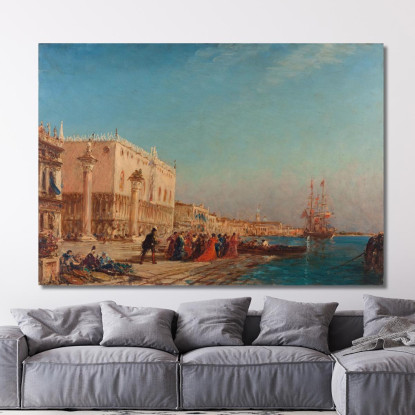 Venezia Il Palazzo Ducale Félix Ziem fzm147 quadro stampato su tela