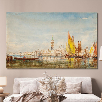 Venezia Félix Ziem fzm152 quadro stampato su tela