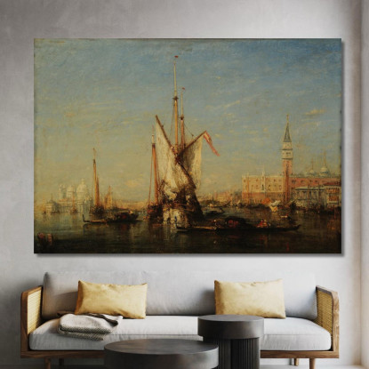 Venezia Vista Su San Giorgio Félix Ziem fzm154 quadro stampato su tela