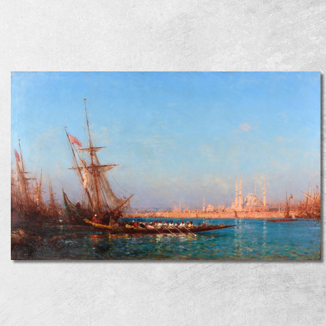 Veduta Di Istanbul Félix Ziem fzm162 quadro stampato su tela Veduta Di Istanbul Félix Ziem fzm162 quadro stampato su tela