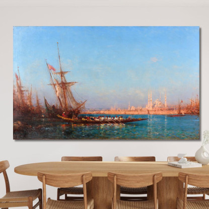 Veduta Di Istanbul Félix Ziem fzm162 quadro stampato su tela