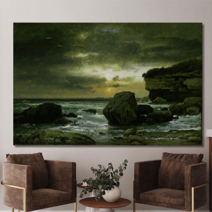 Una Marina George Inness gin1 quadro stampato su tela