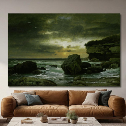 Una Marina George Inness gin1 quadro stampato su tela