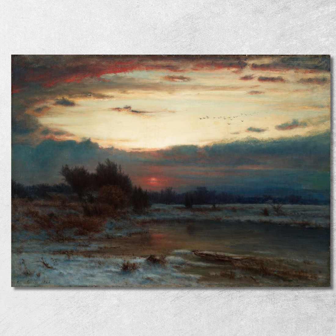 Un Cielo Invernale George Inness gin3 quadro stampato su tela Un Cielo Invernale George Inness gin3 quadro stampato su tela
