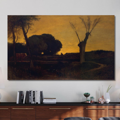 Sera A Medfield Massachusetts George Inness gin27 quadro stampato su tela