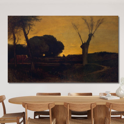Sera A Medfield Massachusetts George Inness gin27 quadro stampato su tela
