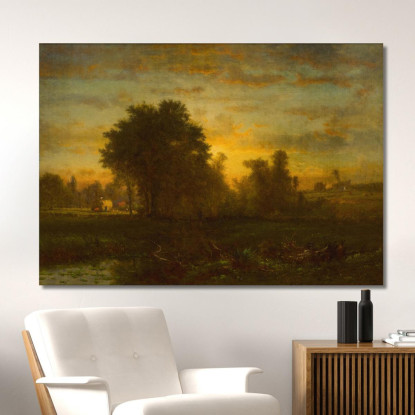 Fattoria Al Tramonto George Inness gin29 quadro stampato su tela