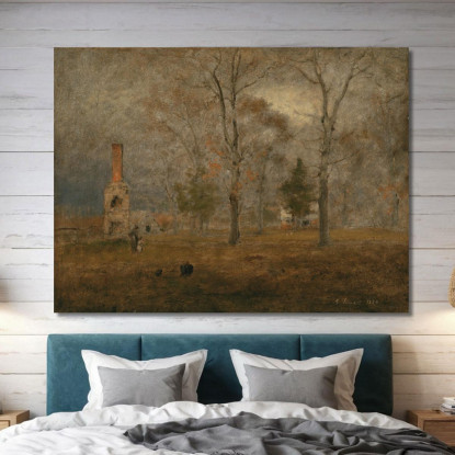 Giorno Grigio A Goochland George Inness gin33 quadro stampato su tela